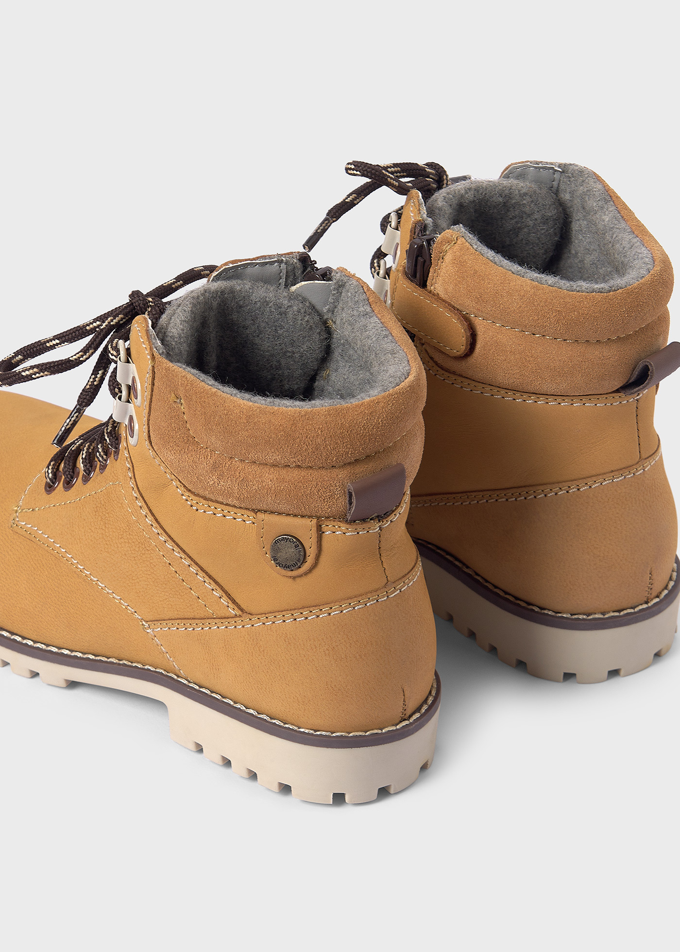 Botas de caminhada infantis em couro
