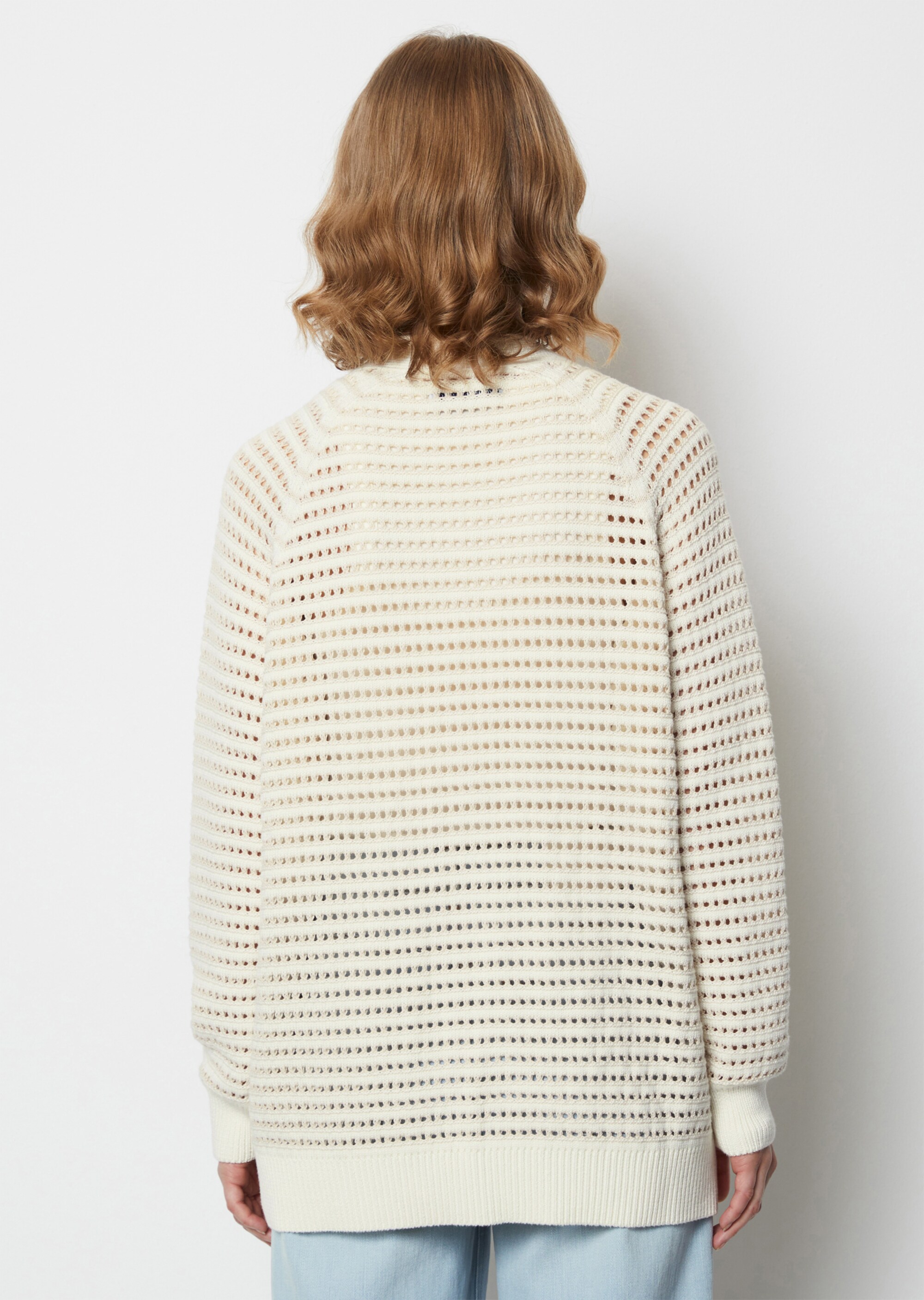DfC V-Neck-Cardigan relaxedmit Ajour-Muster