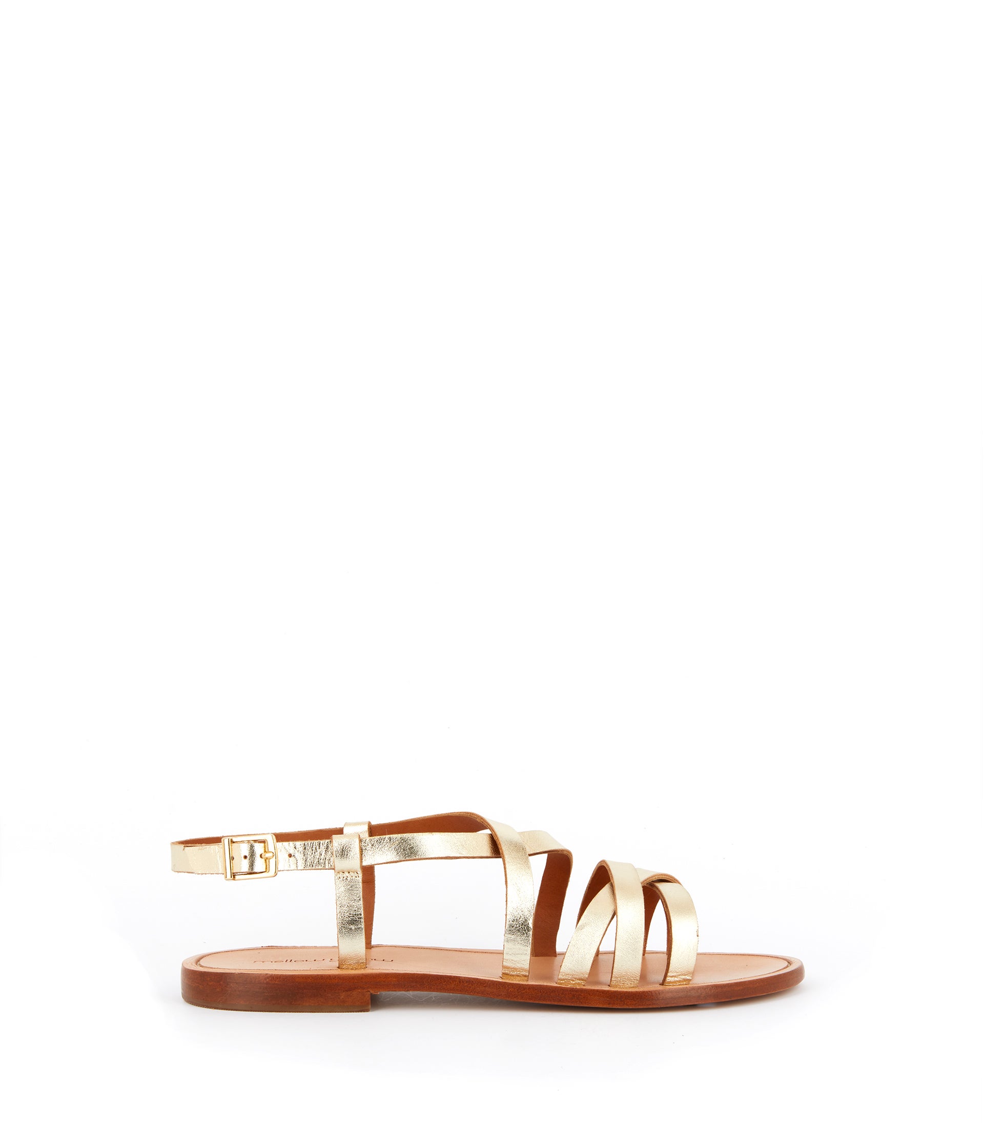 Sandales cuir doré India