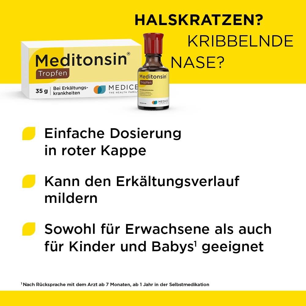 Meditonsin® Tropfen bei ersten Anzeichen einer Erkältung