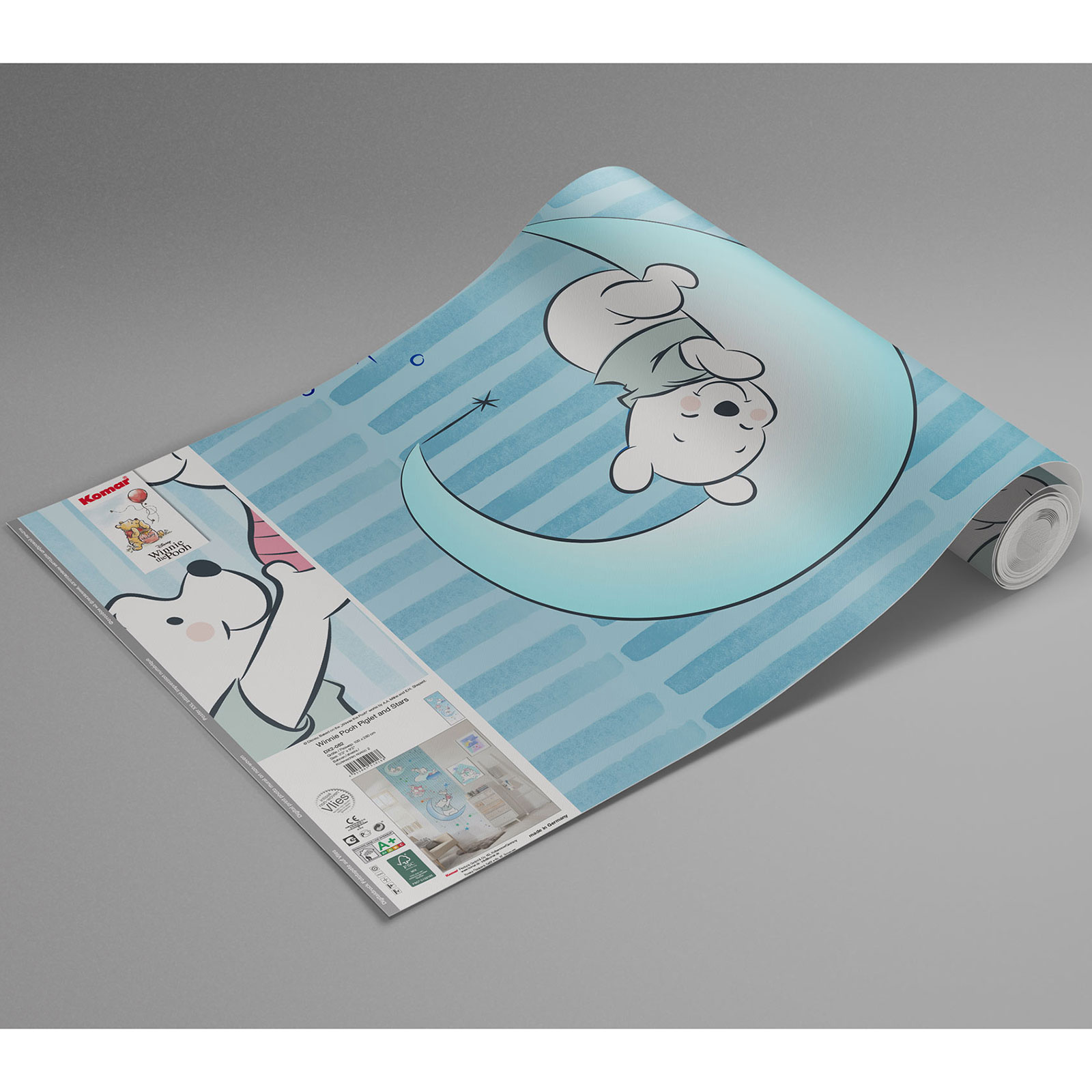 Vlies-Fototapete WINNIE POOH PIGLET AND STARS - 100x280 cm