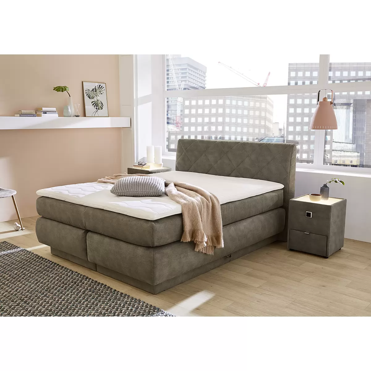 Boxspringbett Anna 160x200 Braun