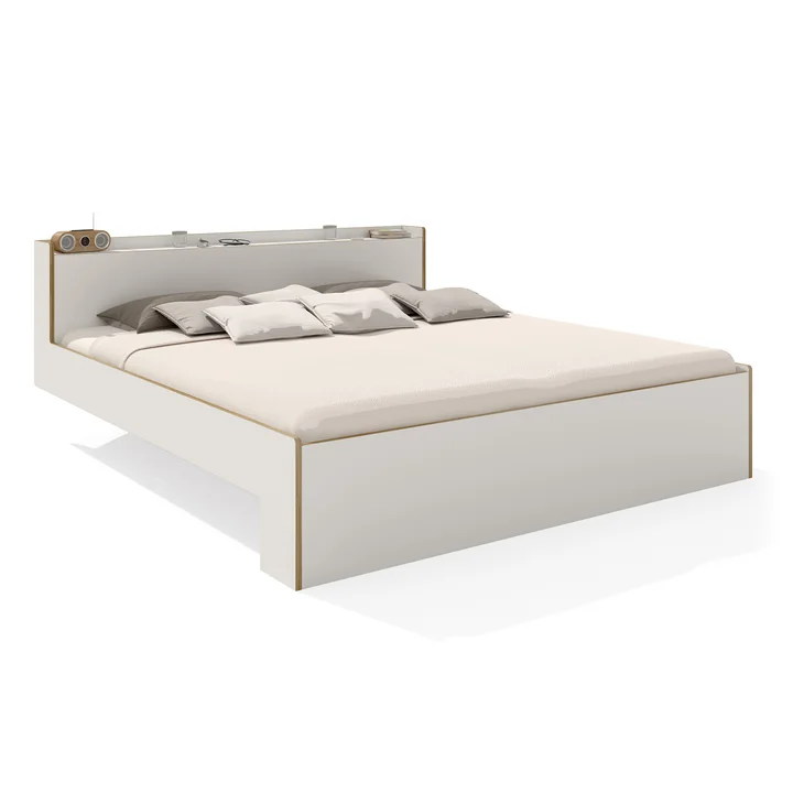 Müller Small Living - Nook Doppelbett 180x 200 cm, CPL weiss