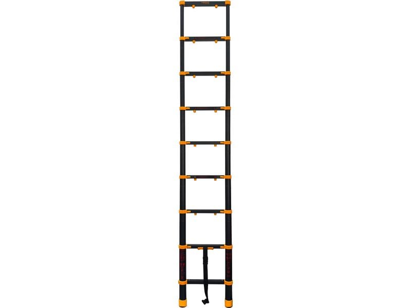 Arwin Teleskop-Anlegeleiter 8 Stufen Teleskopleiter aus hochwertigem Aluminium