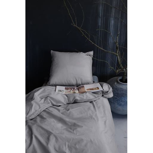 OMHU Percale Sengelinned, Lys Grå, 140x200 cm