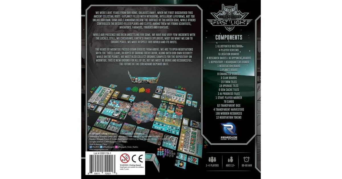 European Player NetworkCircadains: First Light Bordspel  (Engels, 2 - 5 spelers, 120 - 240 minuten, Vanaf 12 jaar)