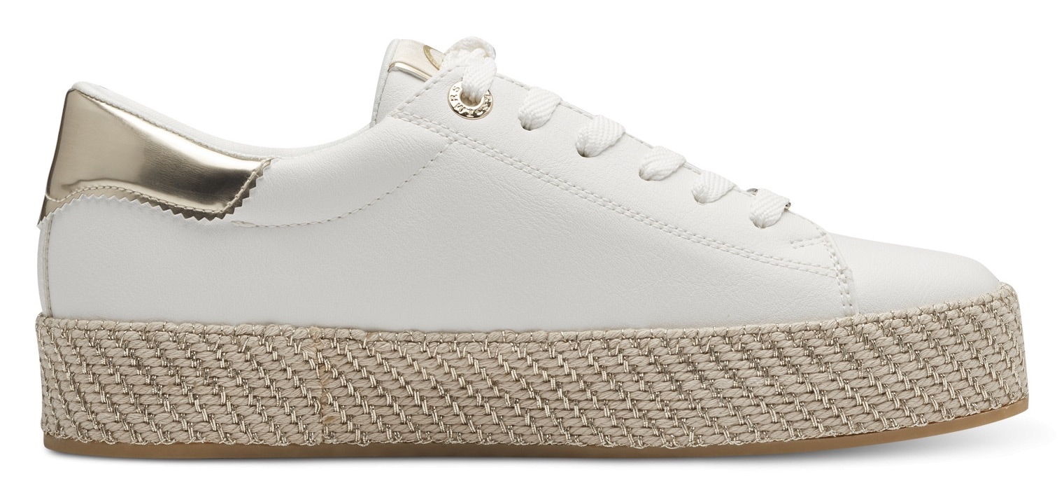 Tamaris Plateausneaker  , Freizeitschuh, Halbschuh, Schnürschuh mit Textilkordel am Plateau