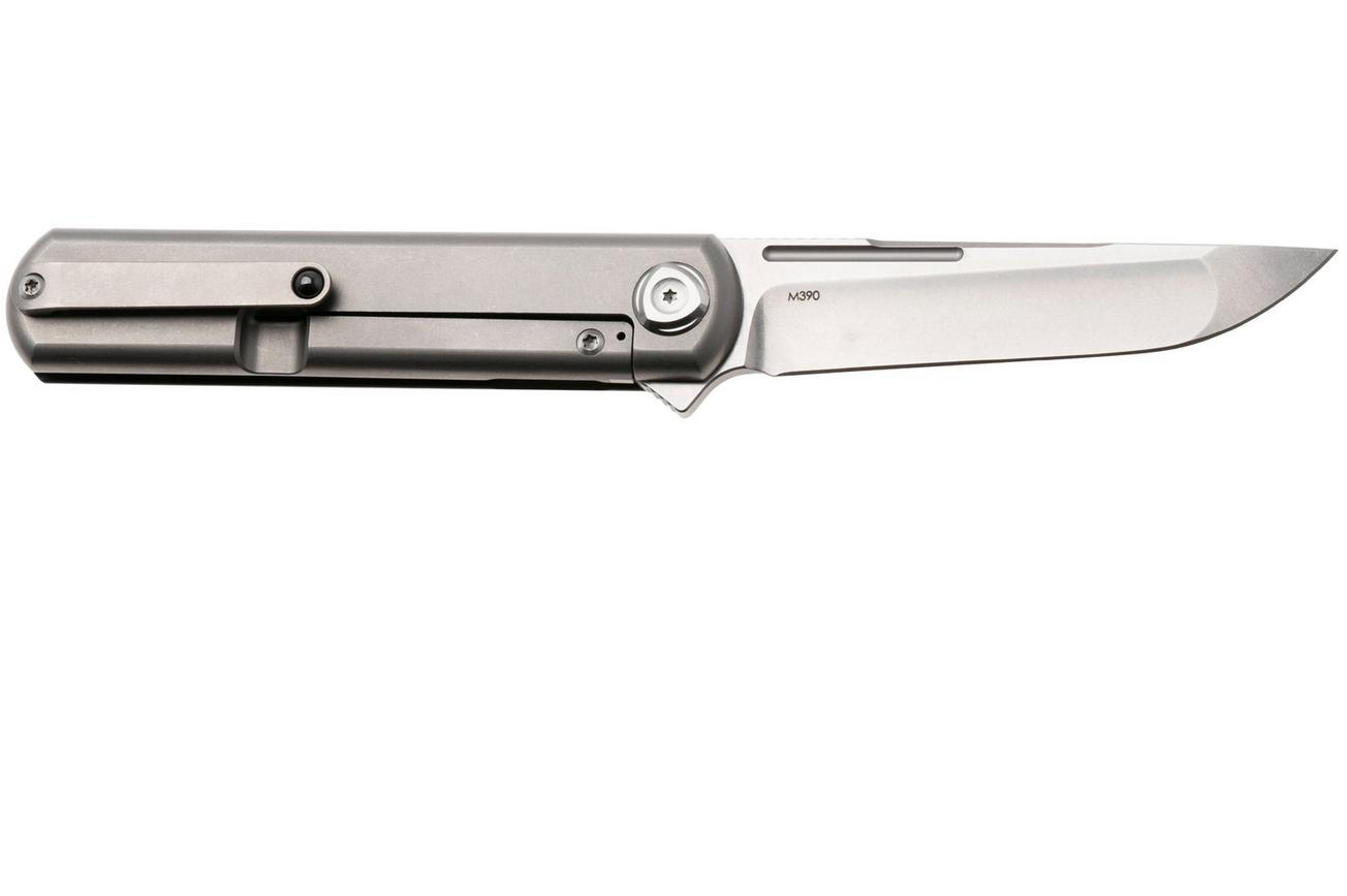 Liong Mah Tanto One, Stonewashed M390, Half Carbonfiber Titanium, zakmes