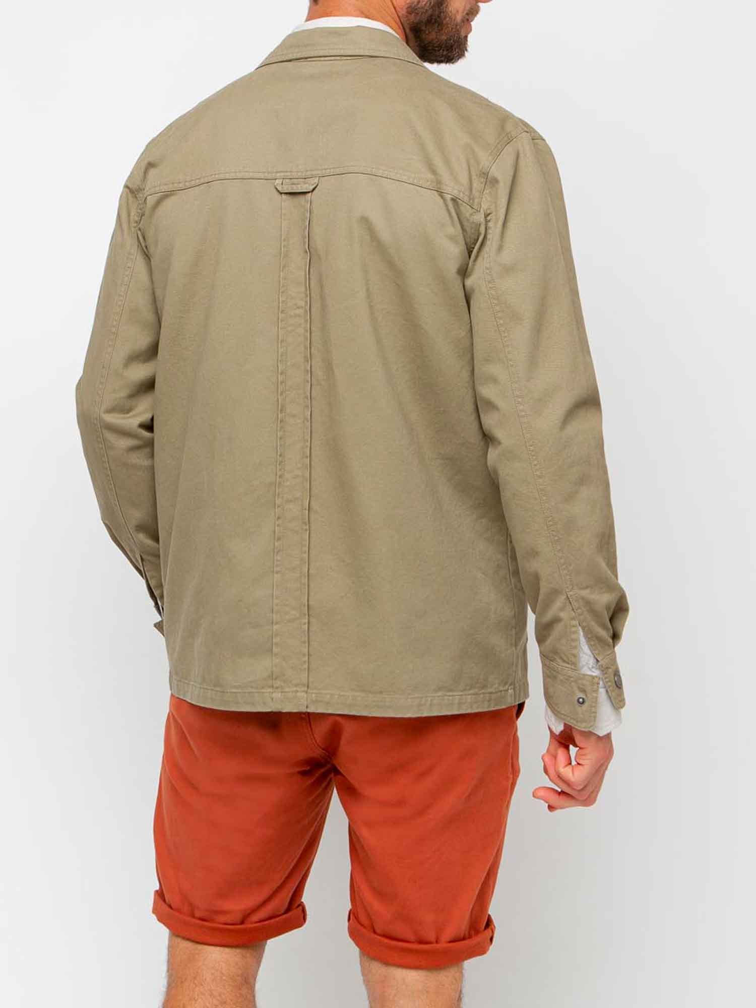 Sur-Chemise Homme Coton kaki