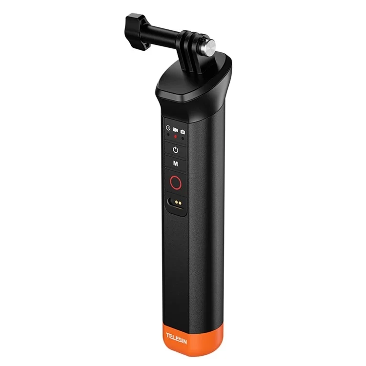 (15m) Unterwasser Bluetooth Fernbedienung Schwimmgriff / Halterung für GoPro Hero 12 / 11 / 10 / 9 / 8 - Schwarz / Orange