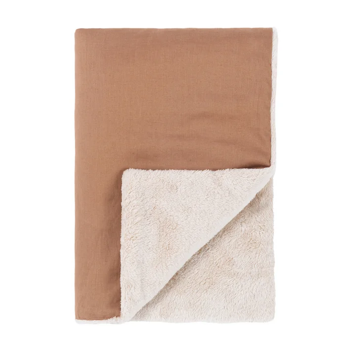 Nobodinoz - L1N0 Baby Winterdecke, 70 x 100 cm, greige (bestickt)