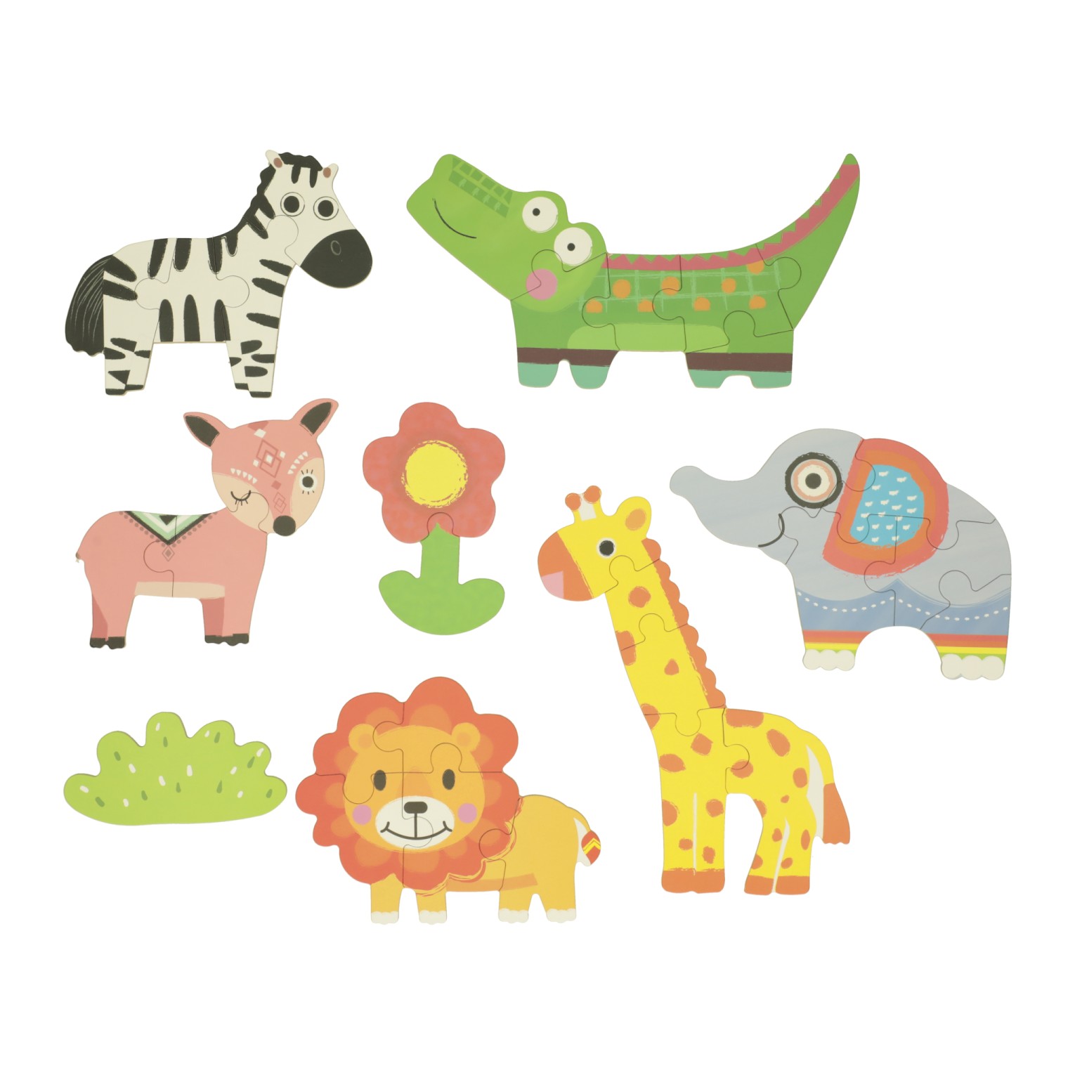 Mijn Eerste 6 Puzzzels in Blik -Wilde Dieren