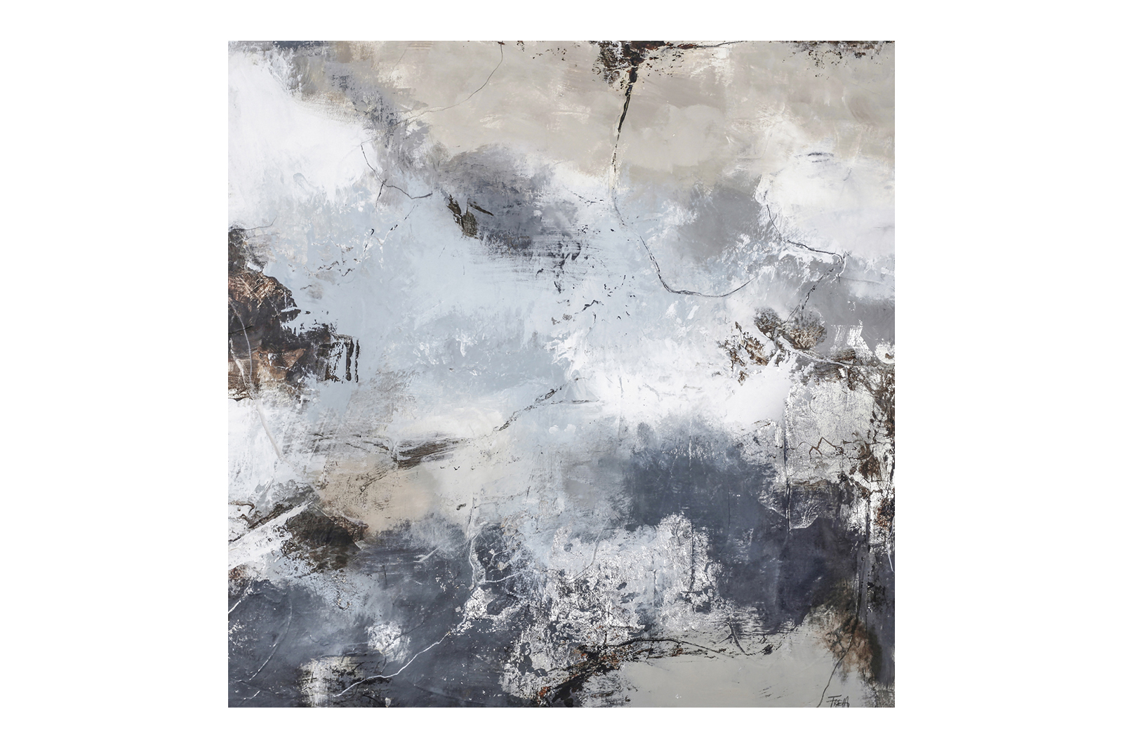 Azure bilde Kunstprint på canvas. 90x90 cm