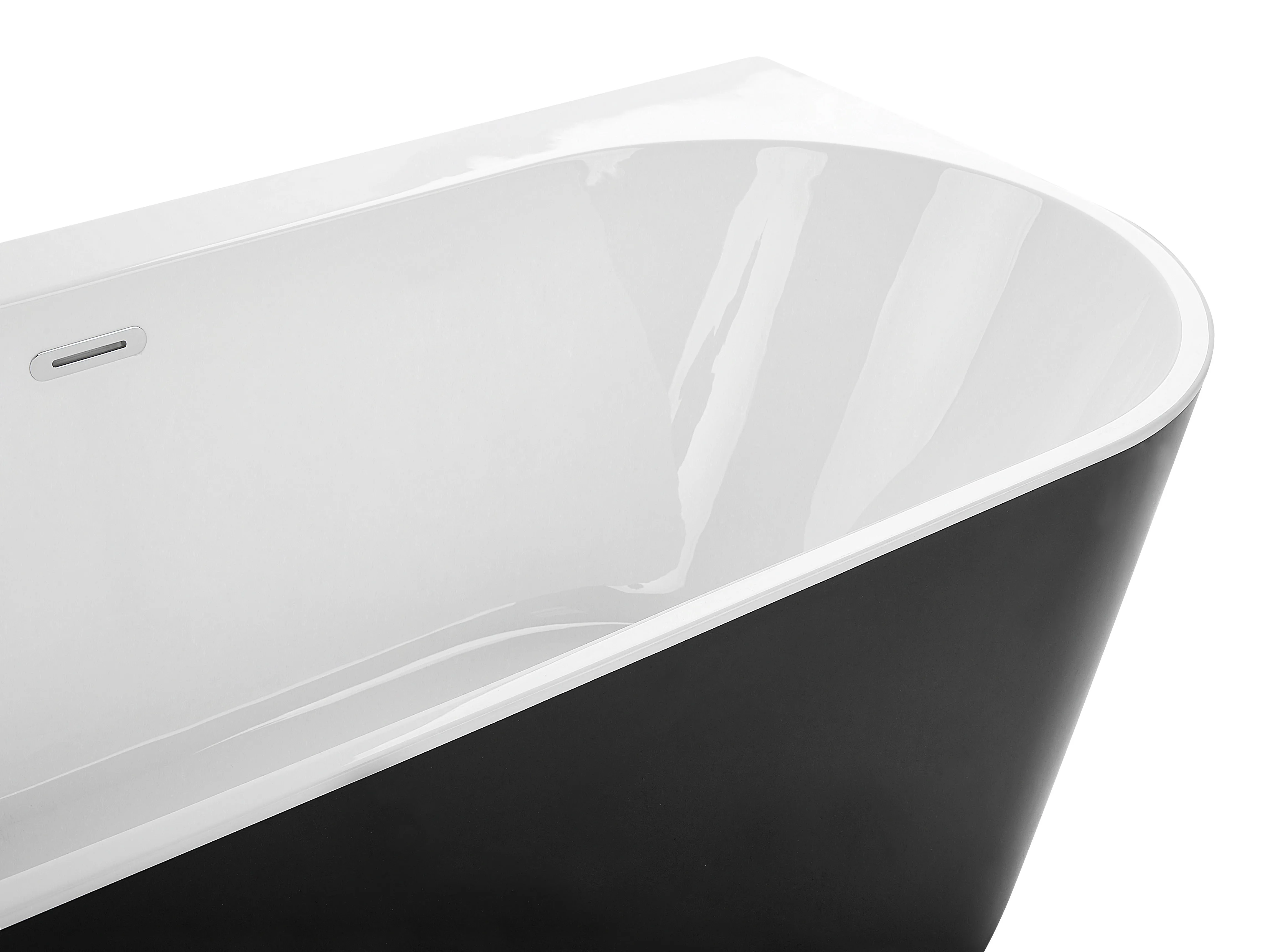 Badkuip HARVEY 170 x 80 cm Zwart/wit