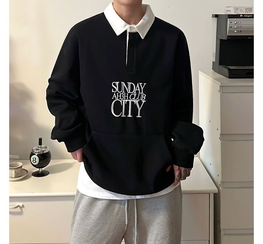 MRCYC - Sweatshirt met kraagletters