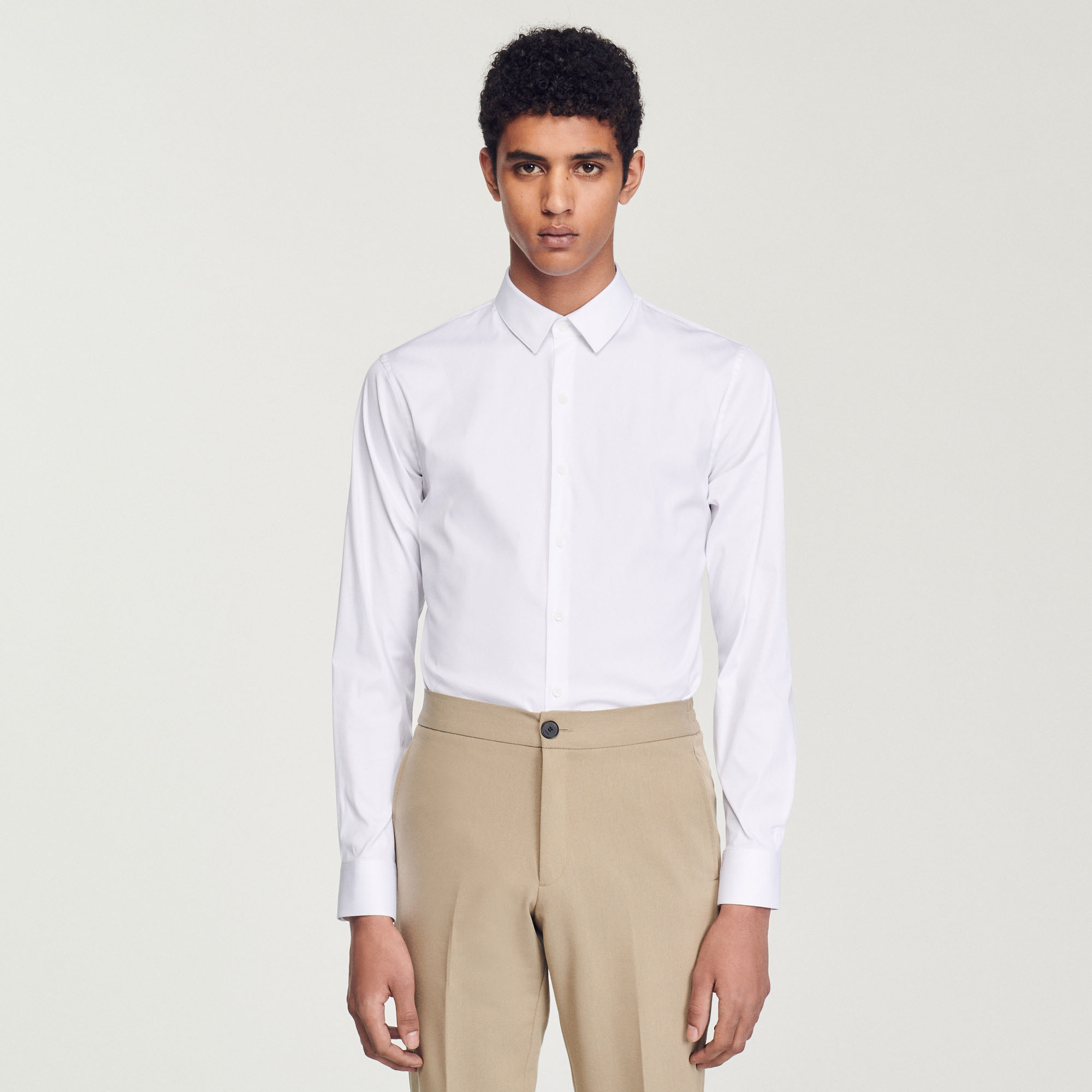 Chemise ajustee en coton stretch
