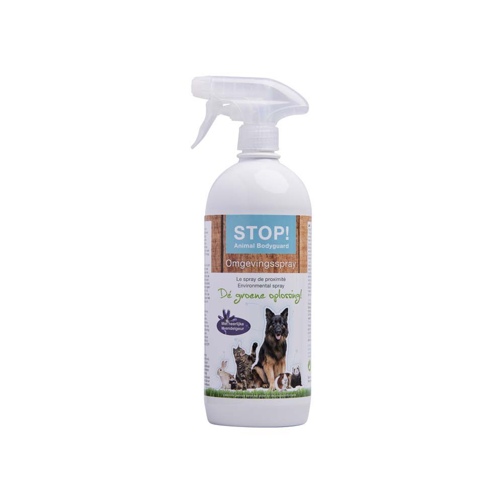 Stop! Animal Bodyguard Natuurlijke Omgevingsspray - Anti Vlooien en teken - 1 Liter