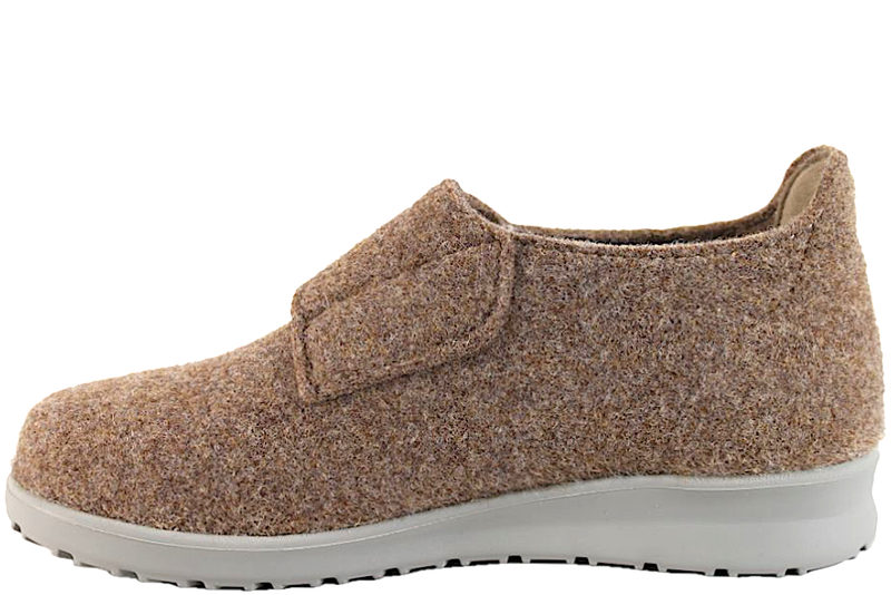 NEW FEET HJEMMESKO I NATURBRUNT FILT