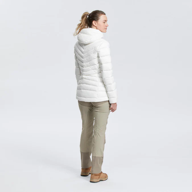 Decathlon Forclaz - Jaqueta puffer feminina com capuz Forclaz MT500