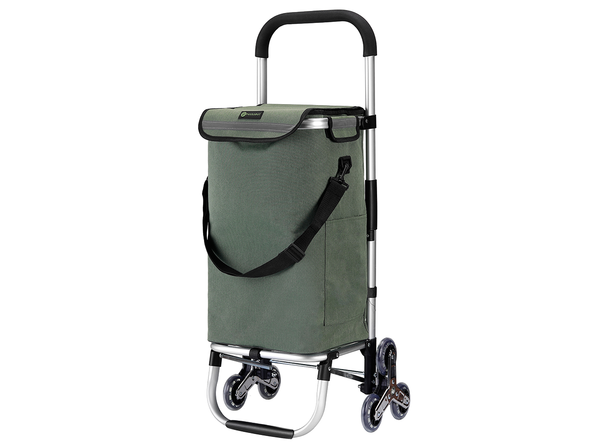 Packaway 40 liter boodschappentrolley met 6 wielen - Green