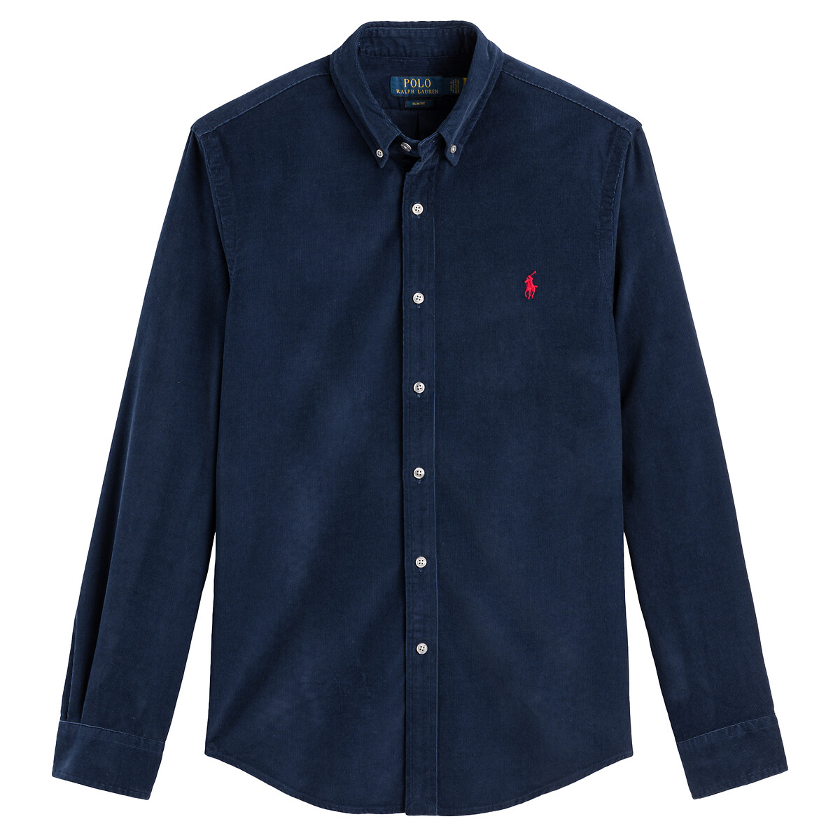 POLO RALPH LAUREN<br>Camisa slim em veludo canelado