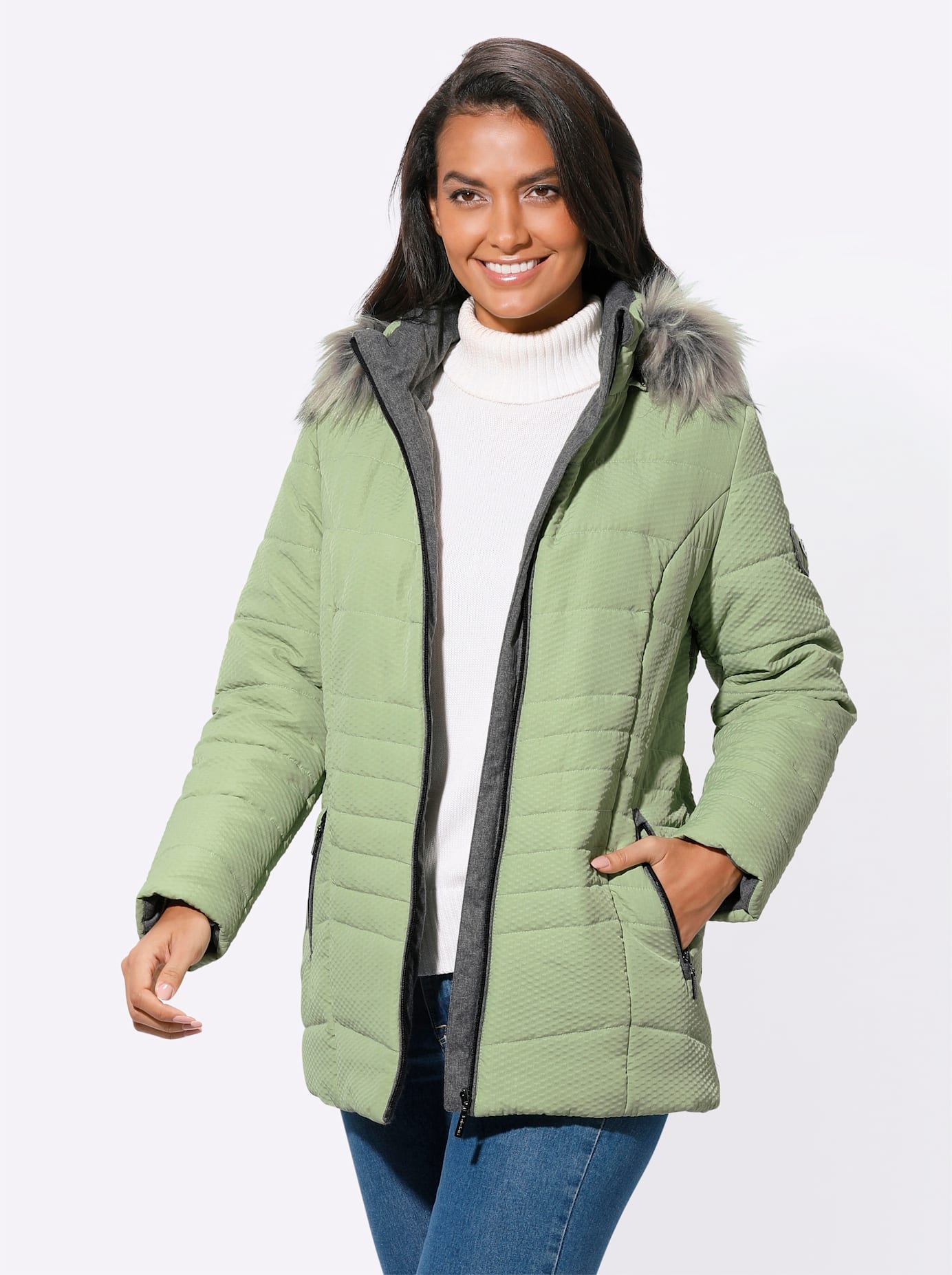 Casual Looks Steppjacke mit Kapuze