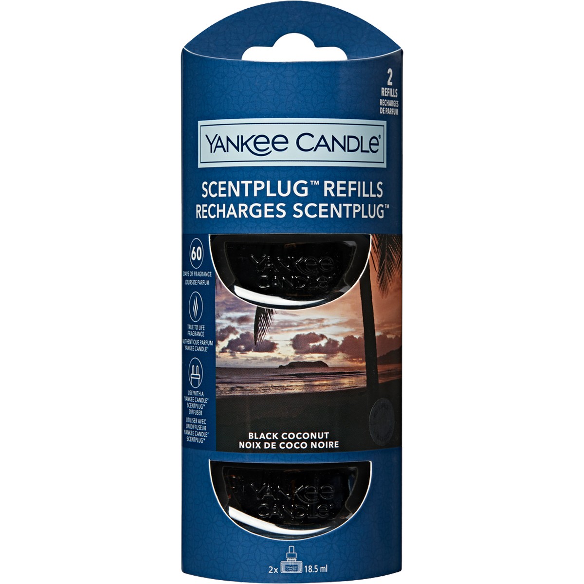 Recharges diffuseur - Scentplug - Noix de coco noire - 2 x 18,5 ml