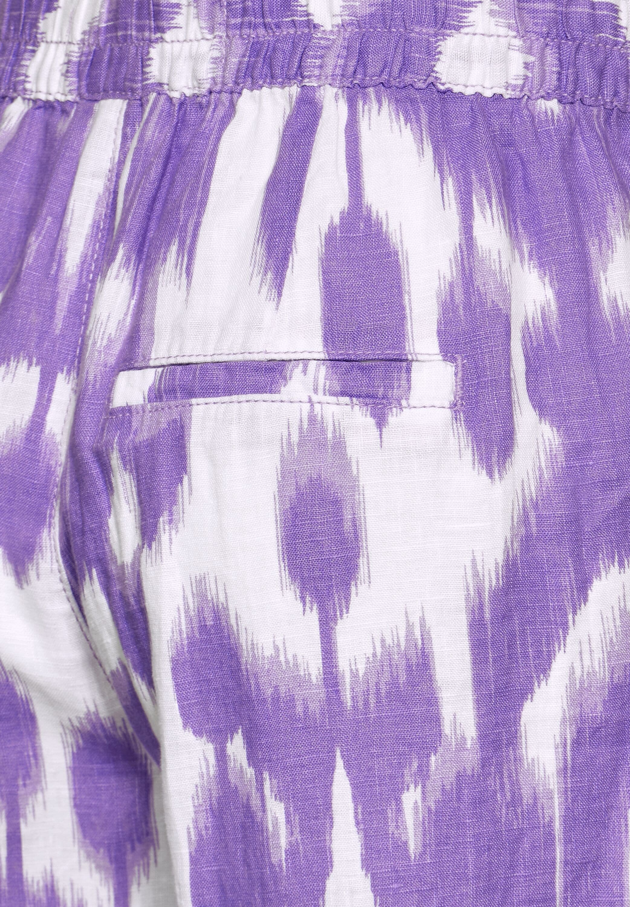 STREET ONE Leinenhose  Sommerhose mit Ikat Muster