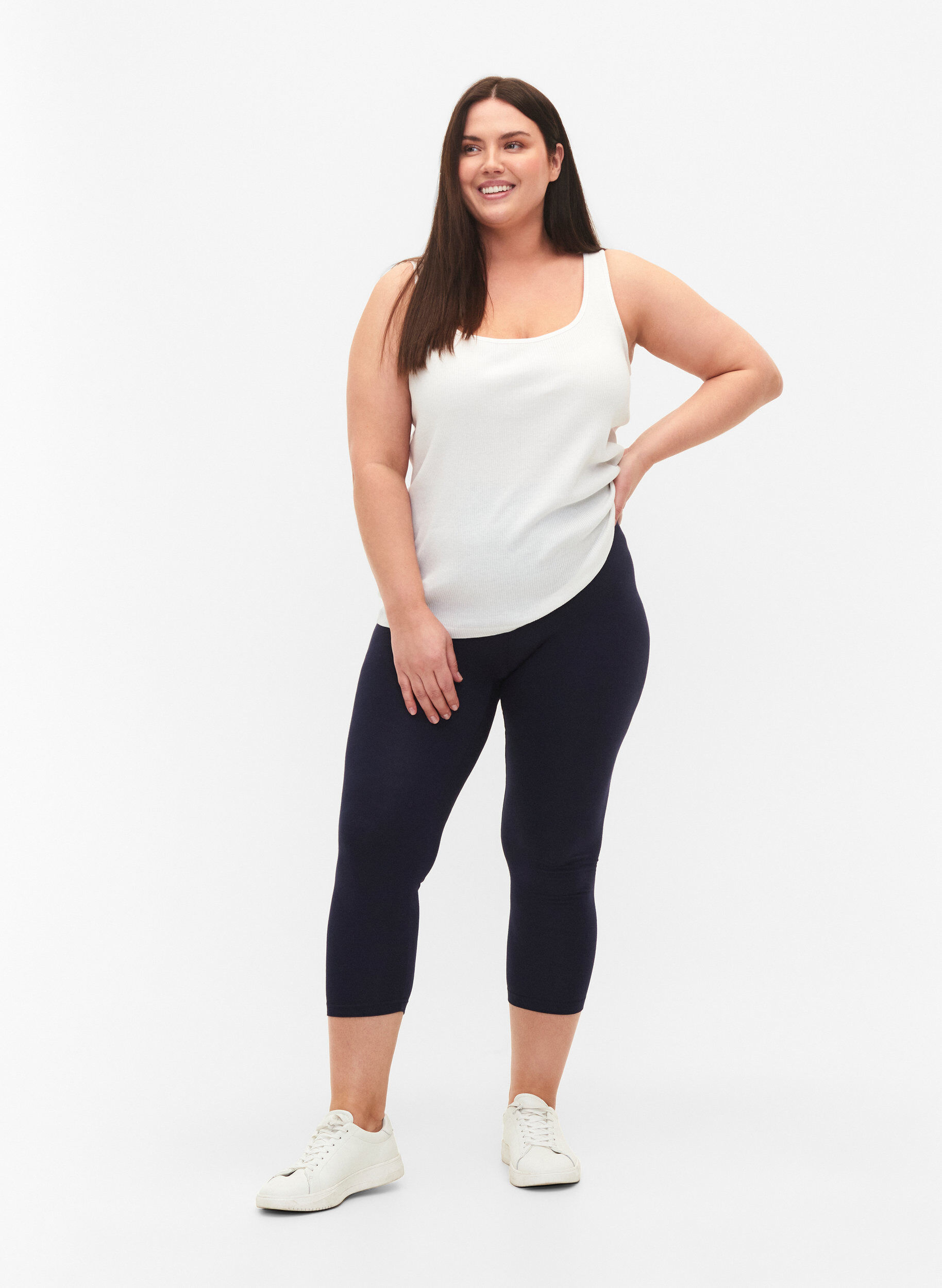 Basis 3/4 leggings i viskose