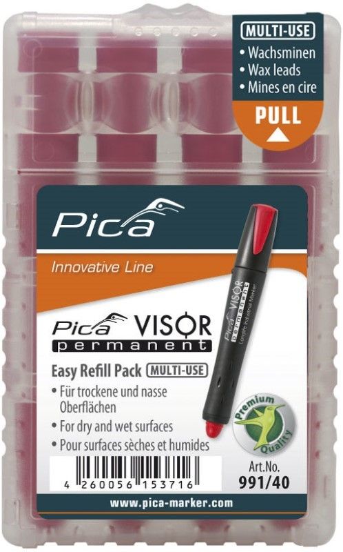 Pica 991/40 VISOR Permanent Navulling rood