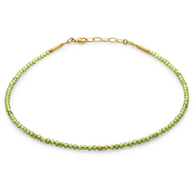 Peridot-Collier, Grün-Gold