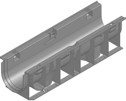 Hauraton Recyfix Standard 100 afvoergoot basisprofiel type 0105 van PP 500 mm x 150 mm x 134 mm