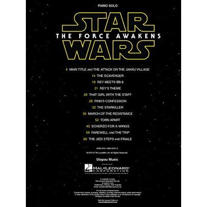 Hal Leonard Piano Solo Songbook Star Wars The Force Awakens