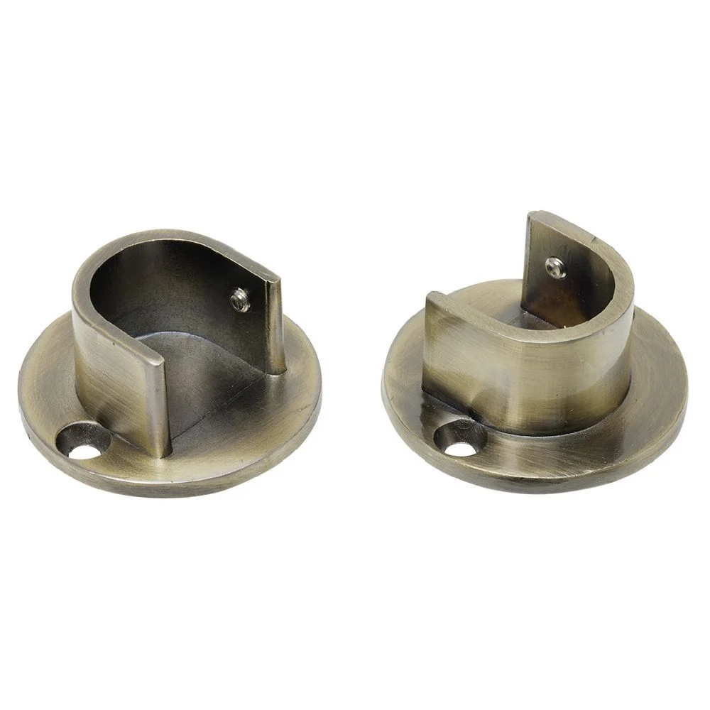 Support tringle à rideau doré Ø20mm x2