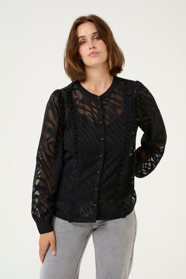 Cream CRYana Shirt Pitch black animal