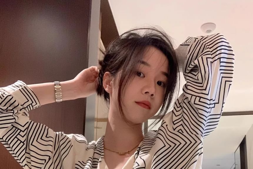 GOUB - Pyjamaset: shirt met lange mouwen, geometrische print en kraag + broek met rechte pijpen