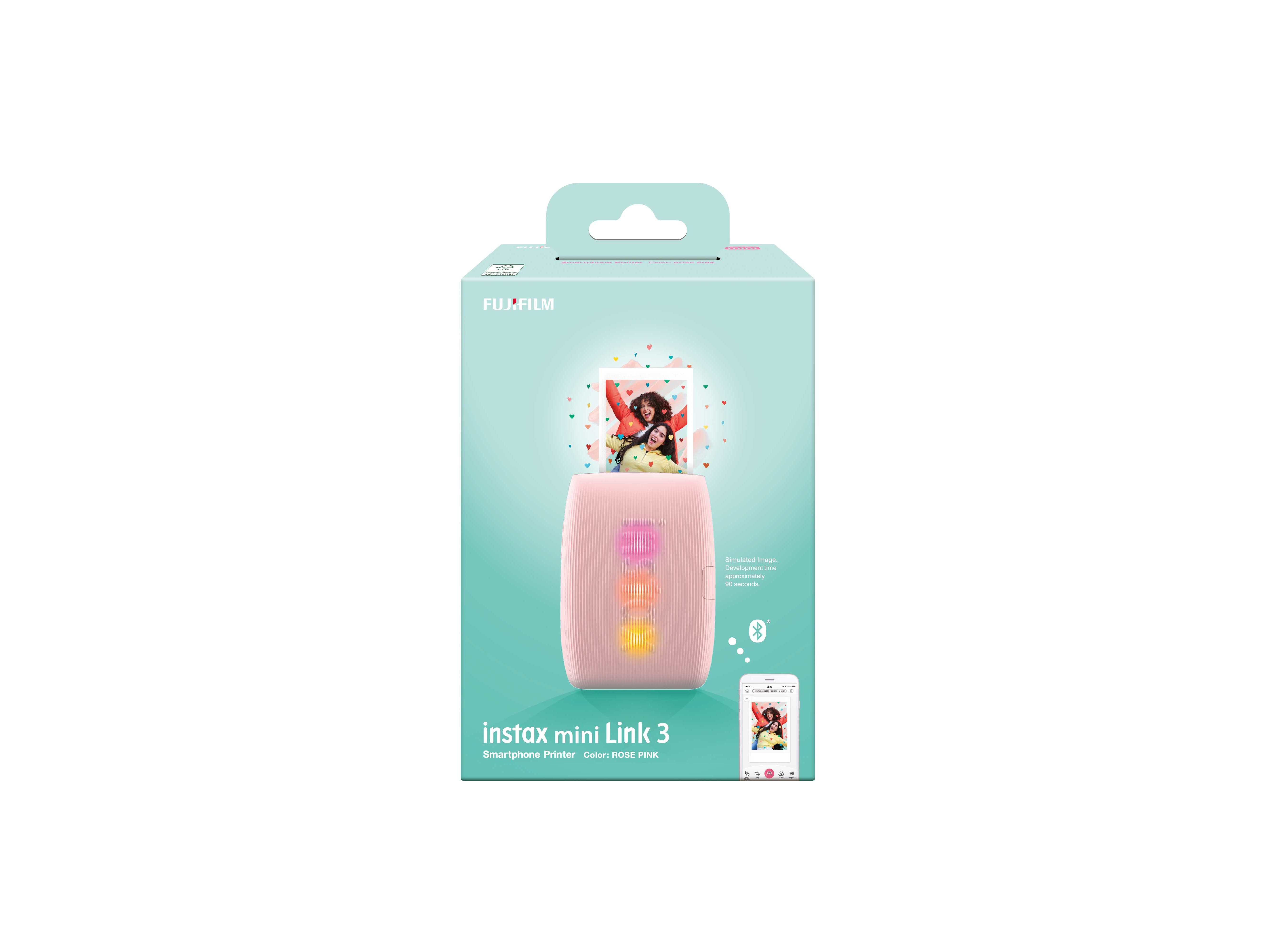 IMPRESSORA FOTOGRAFIA FUJIFILM PINK INSTAX MINI LINK 3