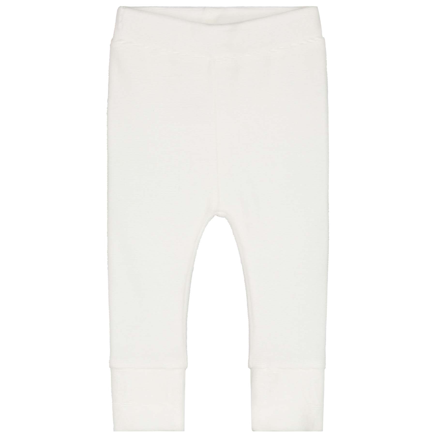 Prénatal newborn broek velours  effen wit