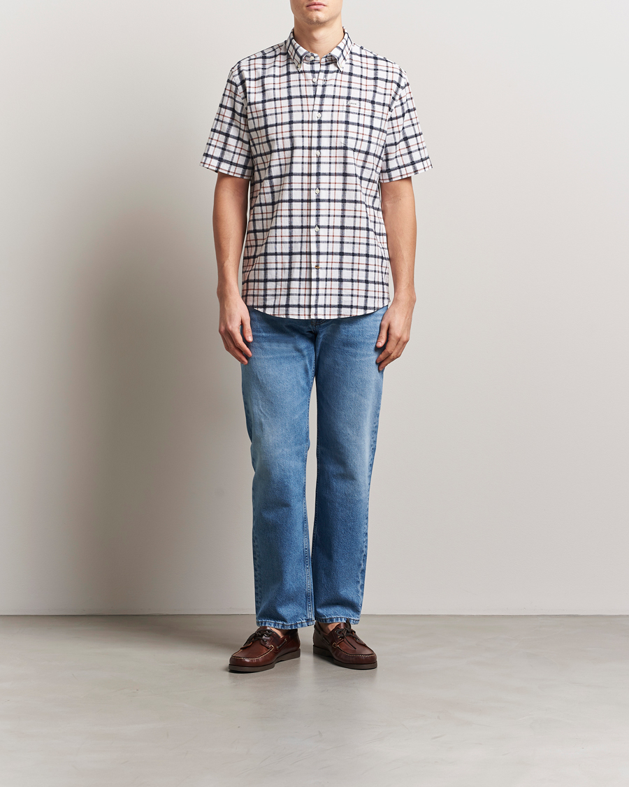 Barbour Lifestyle Glover Linen Blend Short Sleeve Shirt Brook Blue