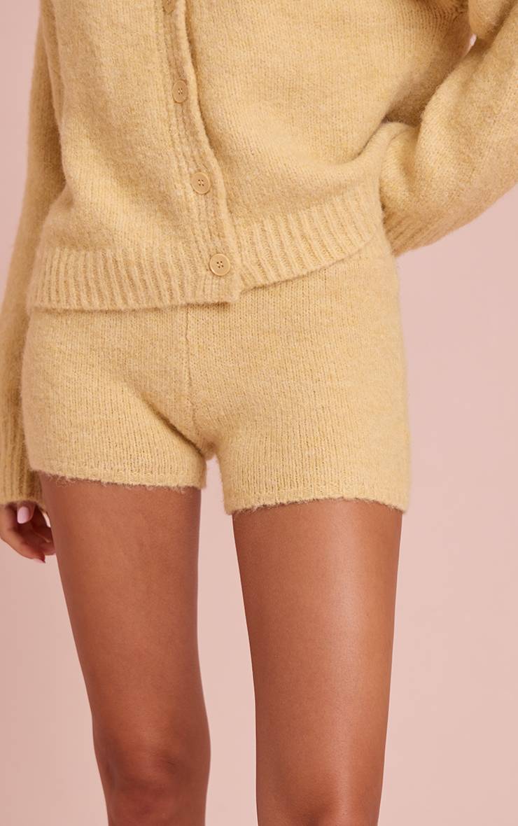 Butter Cream Short Mini En Maille Brossée