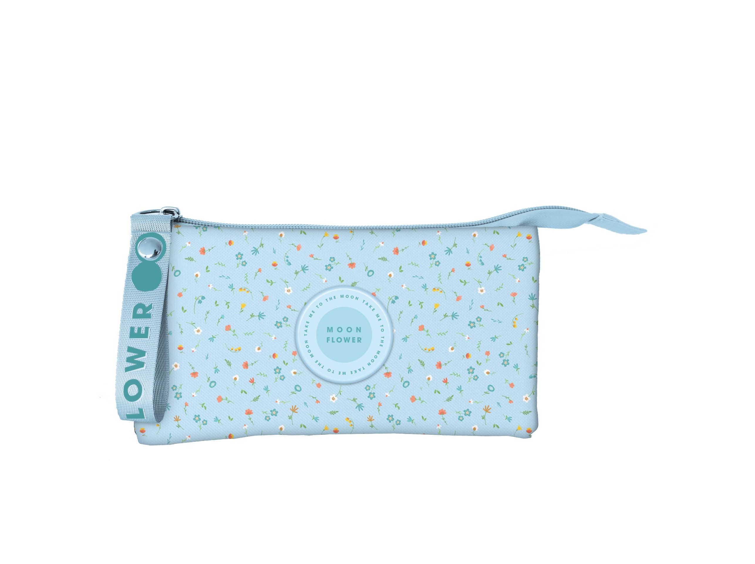 ESTOJO TRIPLO AMABRA SPRING TEEN MOONFLOWER 22X12X4CM