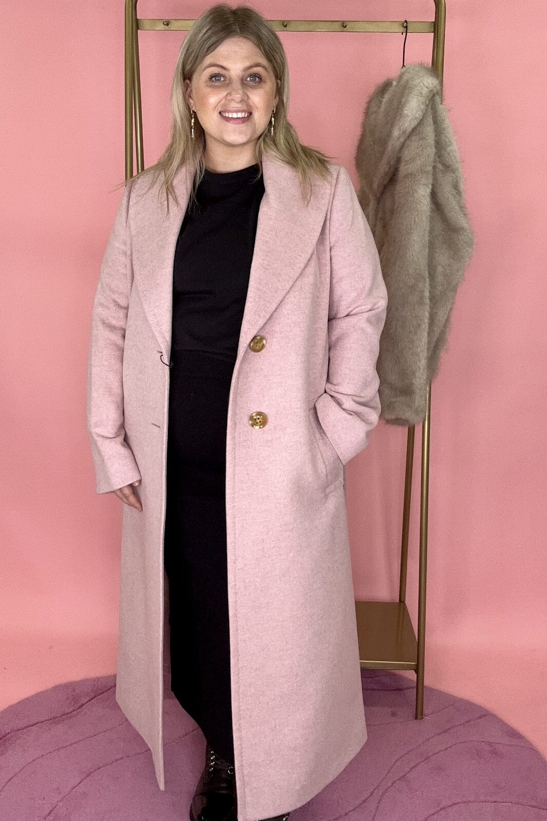 Sand Copenhagen Cashmere Coat W Clareta Shawl
