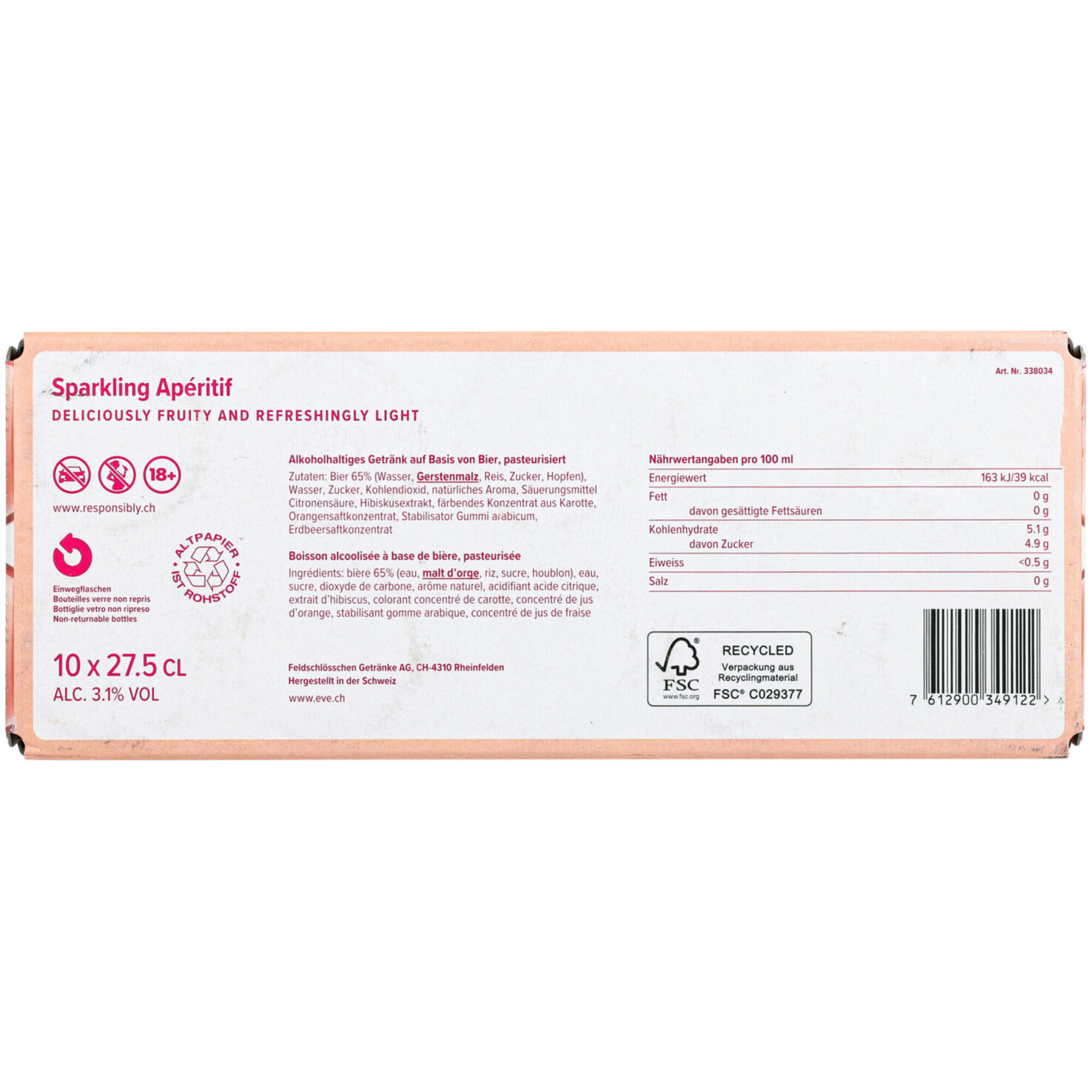 Eve Pink Mimosa 10x27.5cl -275cl