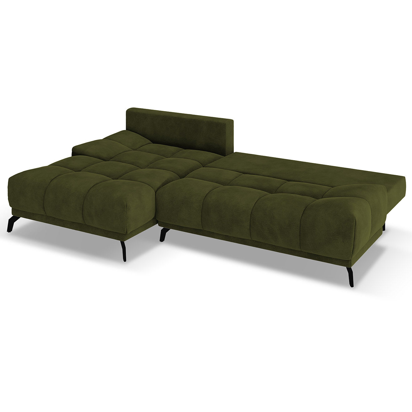 Windsor & Co Canapé d'angle Gauche Convertible avec Coffre Cirrus 5 Places vert - 290x182x90 cm