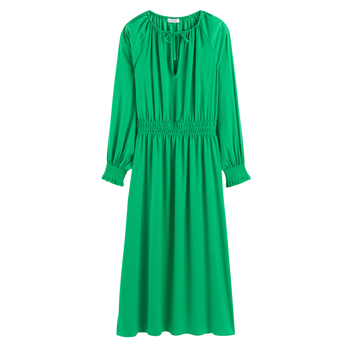 COLEÇÃO LA REDOUTE<br>Vestido longo maxi com detalhes franzidos