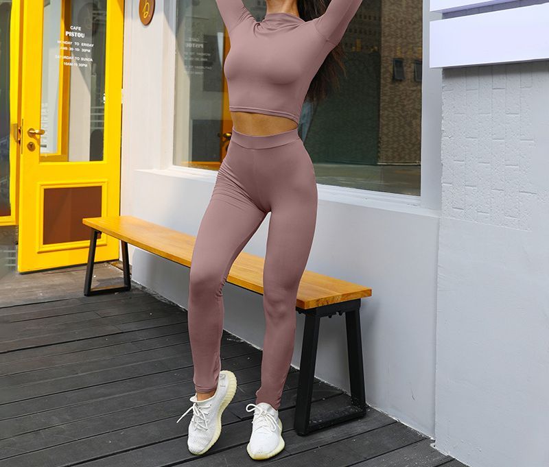 SugaSaurus - Set: Lange mouwen effen top + legging