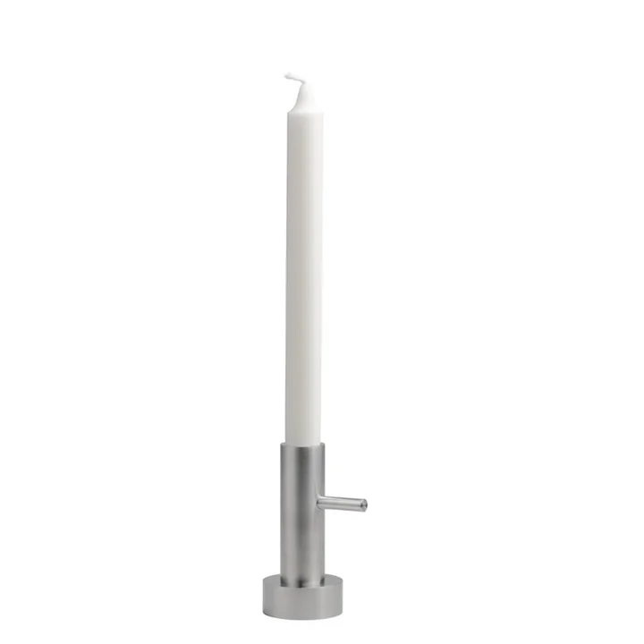 Fritz Hansen - Kerzenständer, H 10,5 cm / Ø 5 cm, Edelstahl