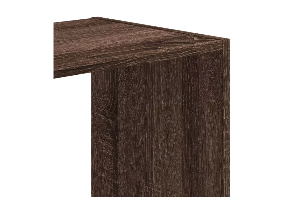 Bibliothèque chêne marron 102x32x108 cm bois d'ingénierie