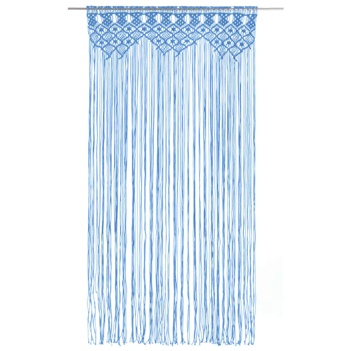 VidaXL - Rideau en macramé - 140x240 cm - Bleu
