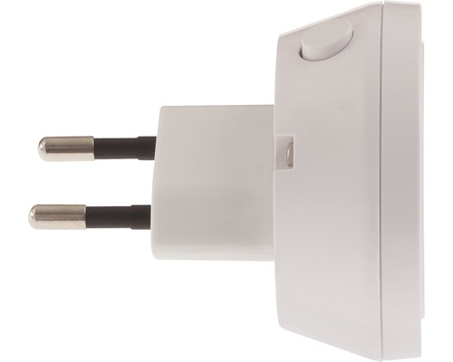 LED nachtlampje 1W 1,5 lm 2700 K warm wit Apollo wit met aan/uit schakelaar
